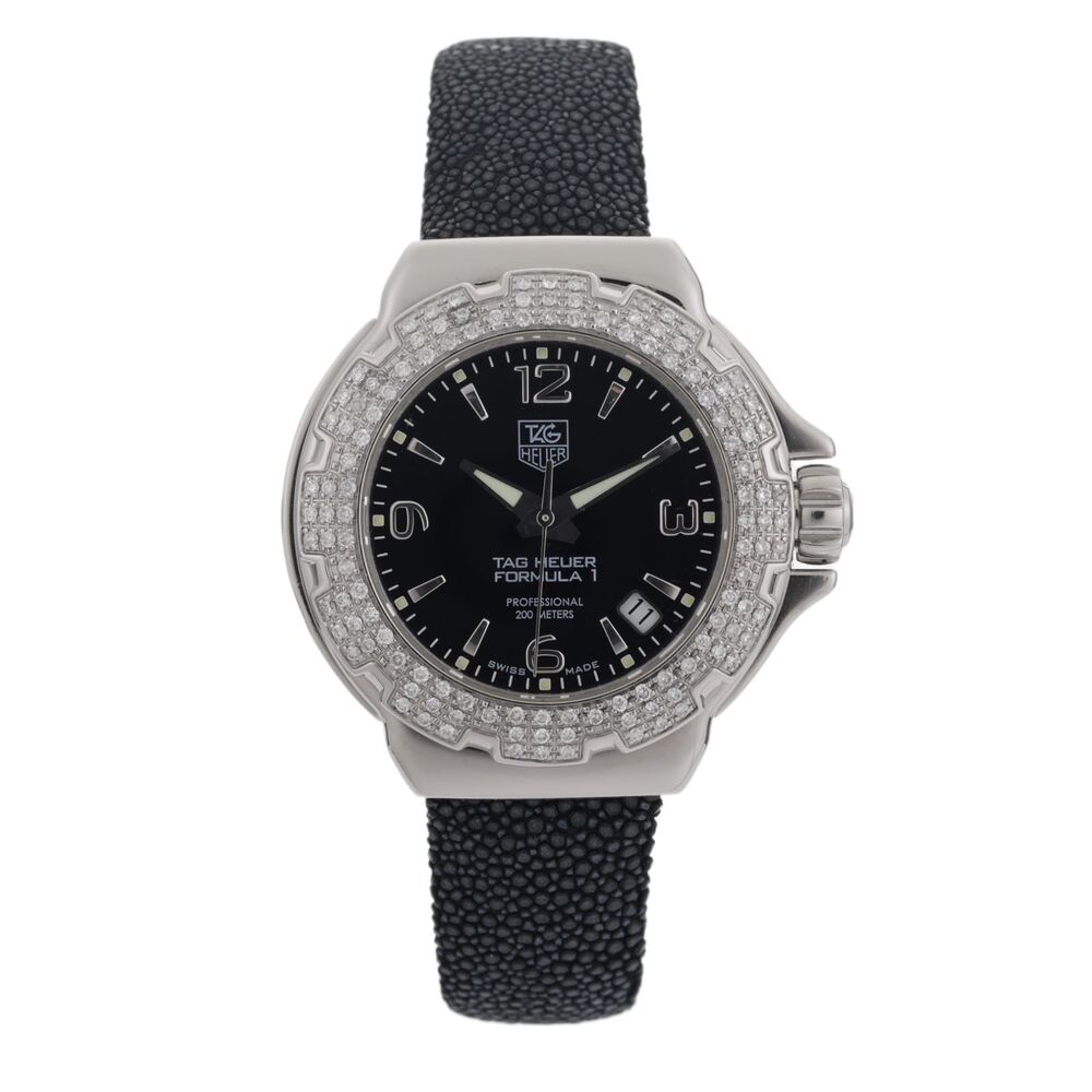 Tag Heuer Formula 1 WAC1214 Diamond Bezel 37mm Black Dial Ladies Watch